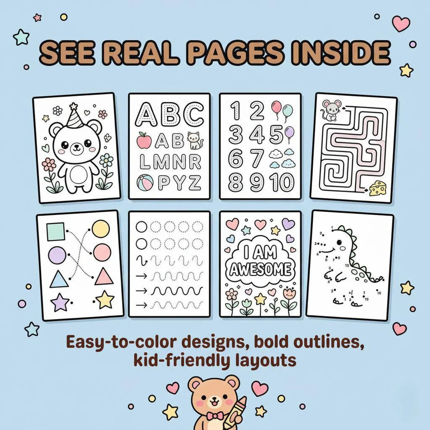 99500+ Kids Learning Bundle Coloring Pages Worksheets Activities PLR MRR Rights Digital Download Printables